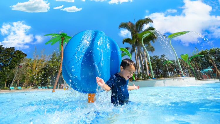 Kid playing at Aquatica Orlando